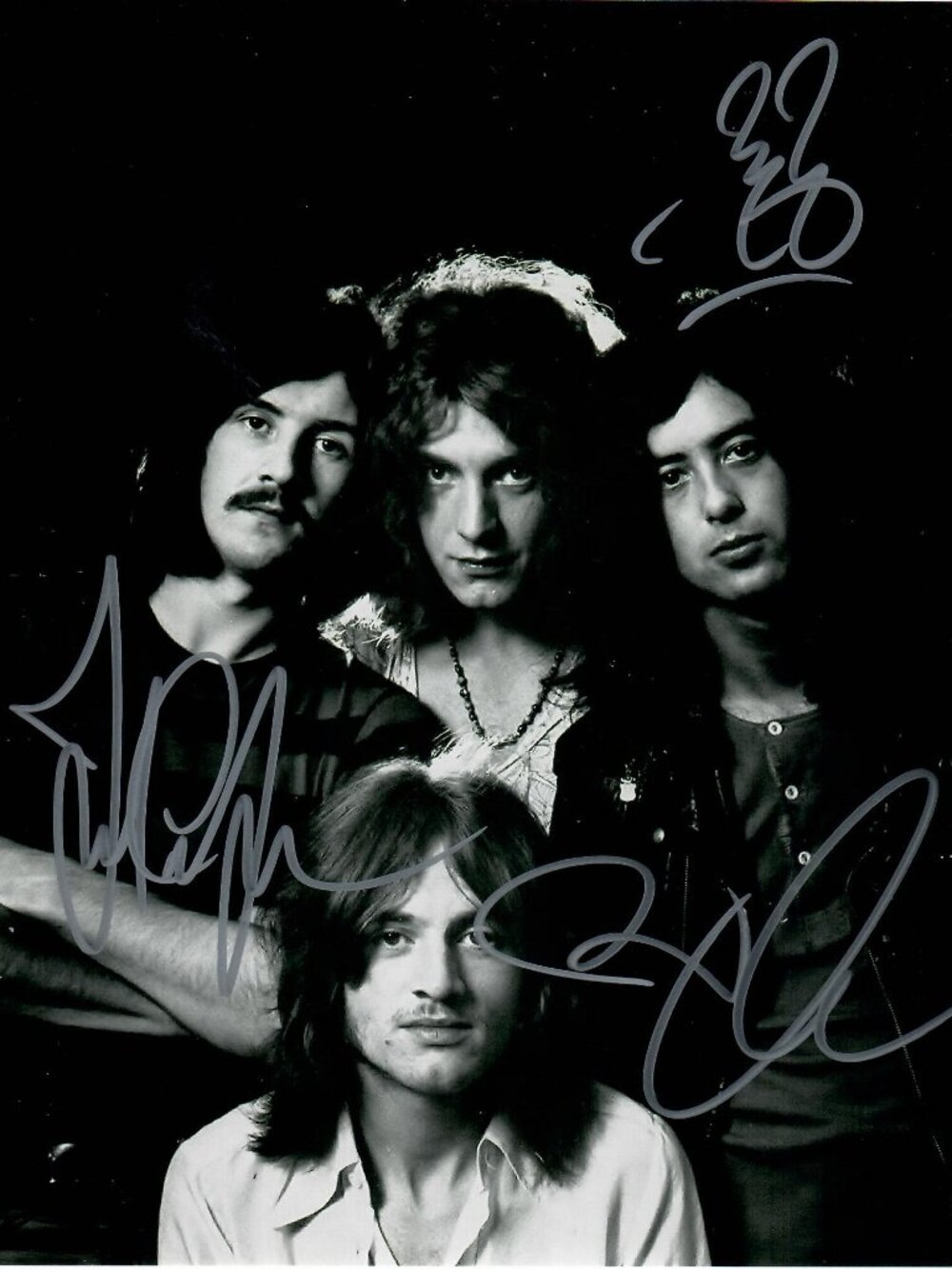 Led Zeppelin Jimmy Page Robert Plant John Paul Jones Signed 8X10 Photo